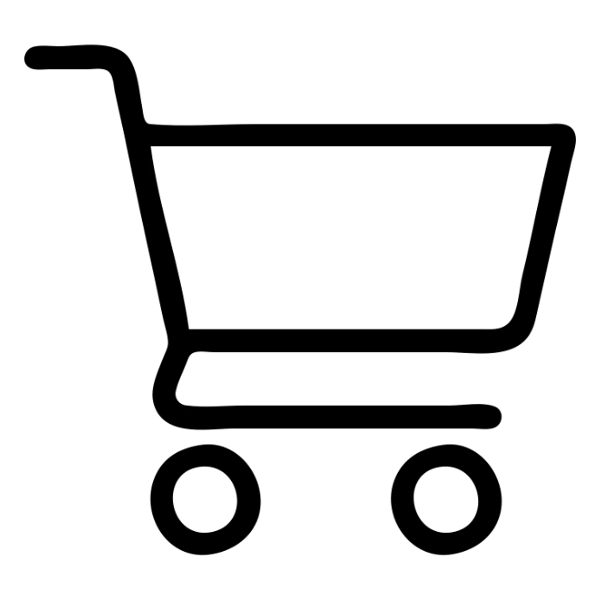 minimal shopping cart icon outlined style sticker