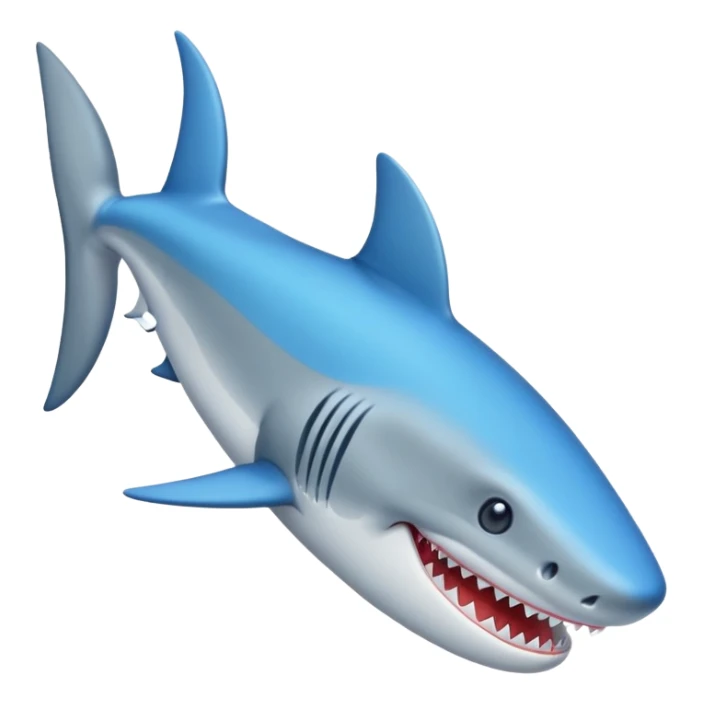 Un tiburón con zapatos azules 🦈👟 sticker