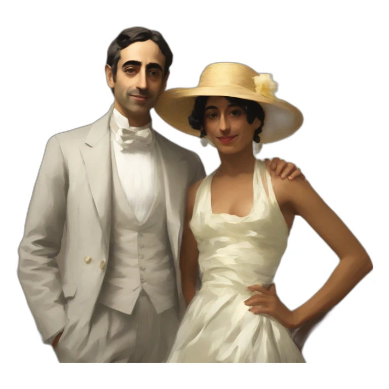 Zemmour and Jul in style of sorolla sticker