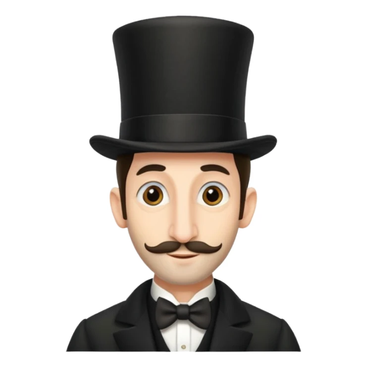 Jewish man with long nose and a top hat sticker