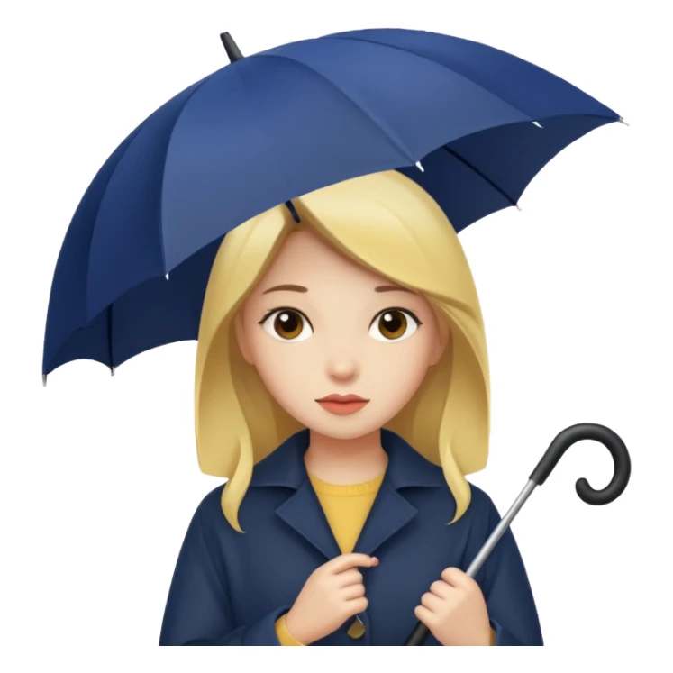 Girl holding an umbrella  sticker