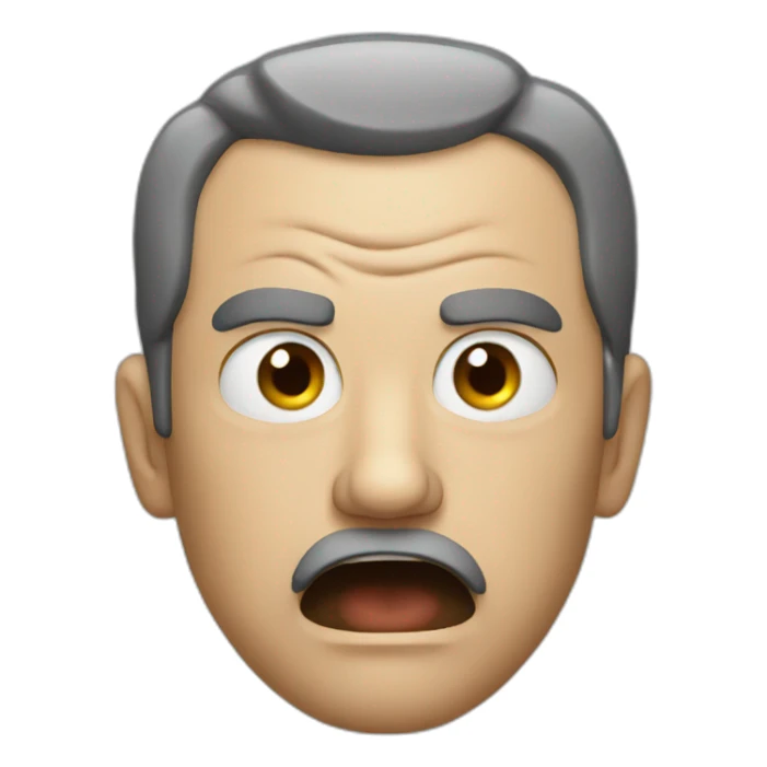 an angry man sticker