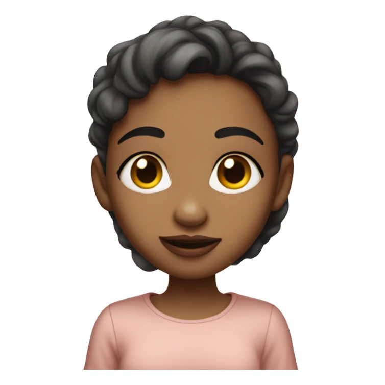 girl with light skin blowing a kiss sticker