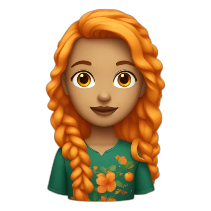 girl with orange haïr and portugese shirt sticker