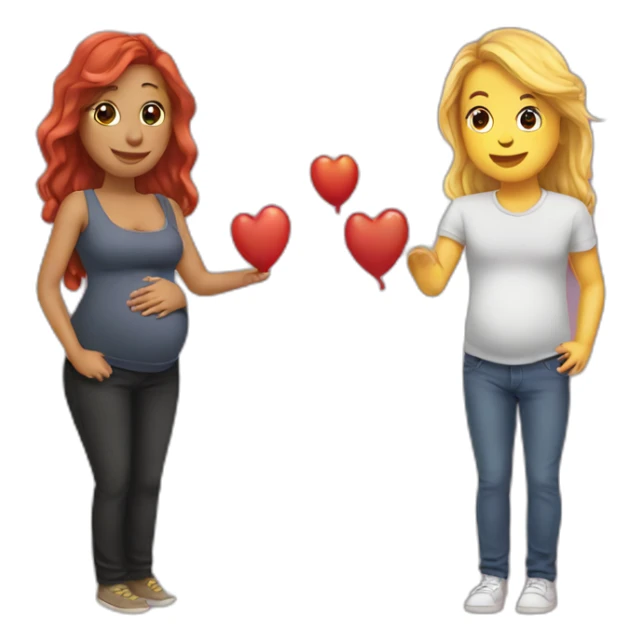 Gay Best friends &pregnant love sticker