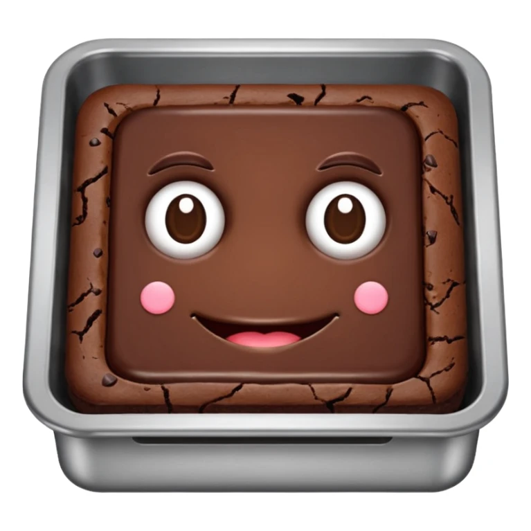 baked chocolate brownies in the oven sticker