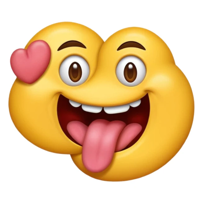 Tongue sticking out between twofingers sticker