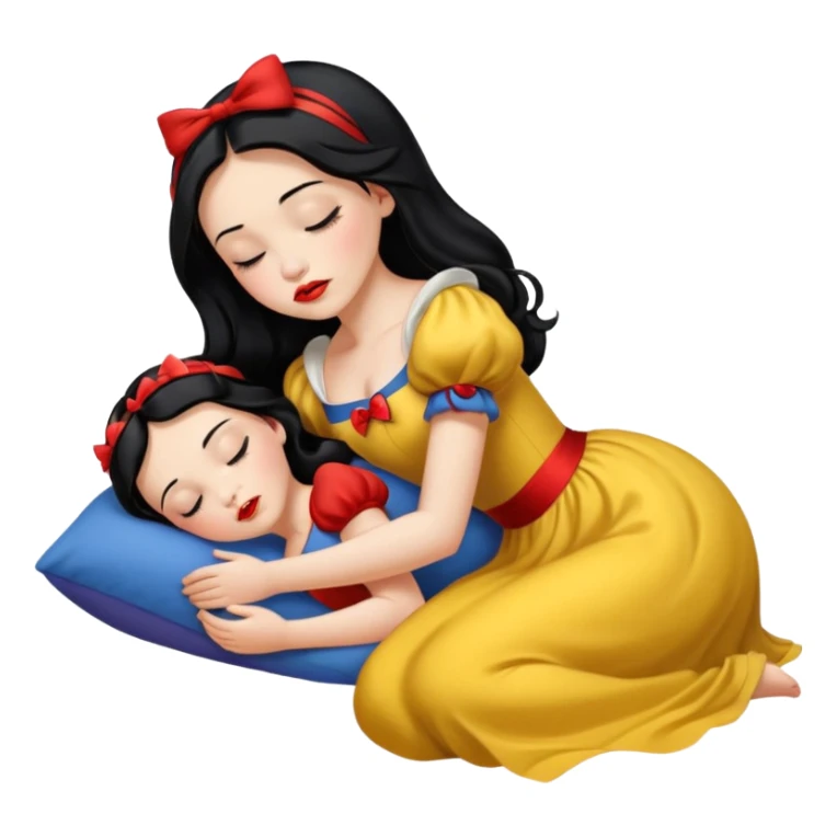 sleeping snow white sticker