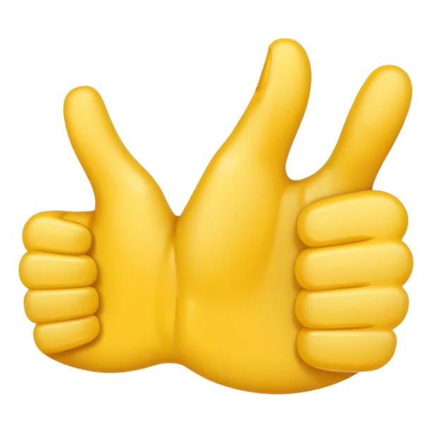 thumbs up emoji with two thumbs facinf outwards sticker