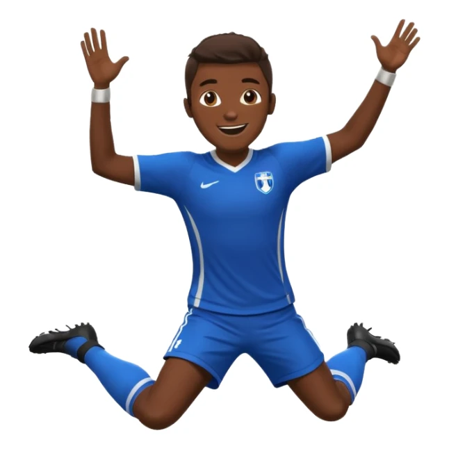 footballeur celebrating a goal sticker