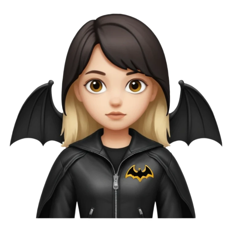 Bat Wings Jacket on a girl  sticker