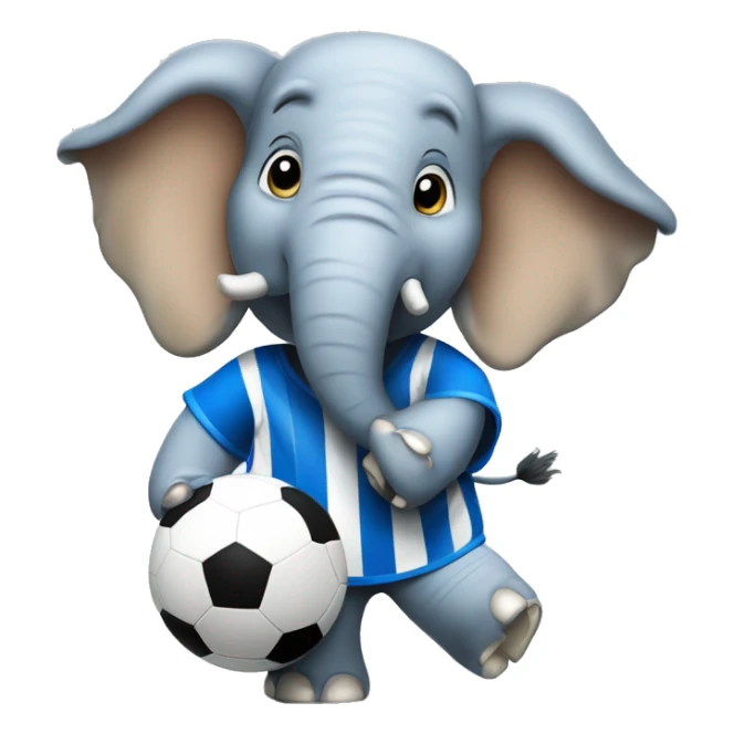 Elephant playing football for Sheffield Wednesday  sticker