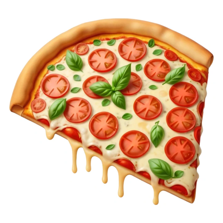 classic Italian pizza with basil and tomato sticker