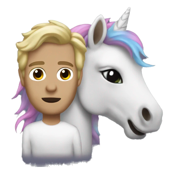 Unicorn with Damon from the Vampire diaries mix sticker