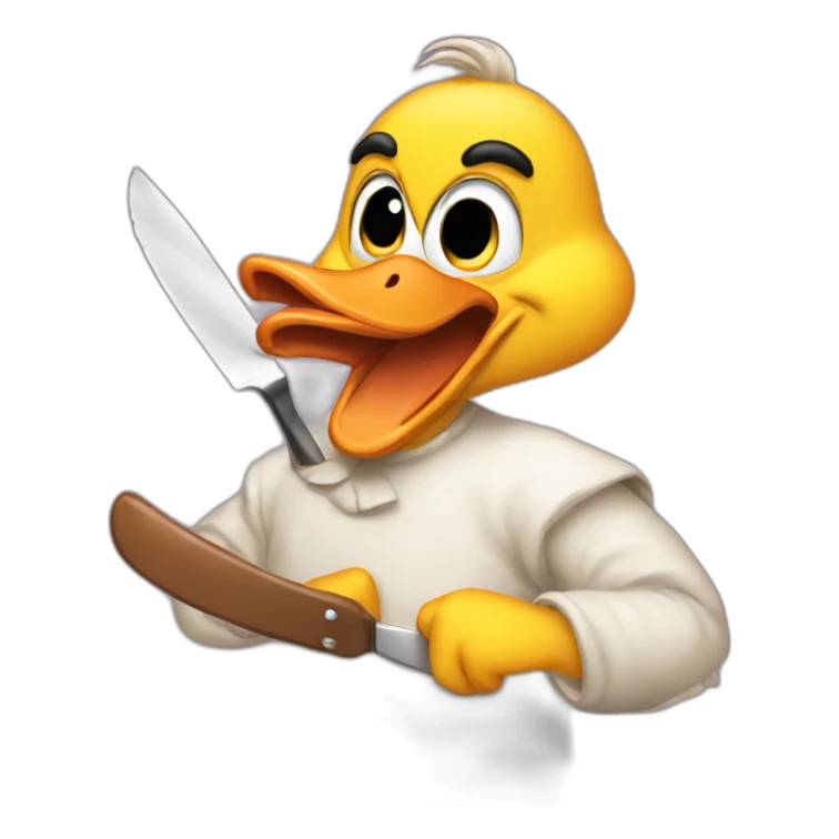 angry-untitled-goose-holding-butterknife sticker