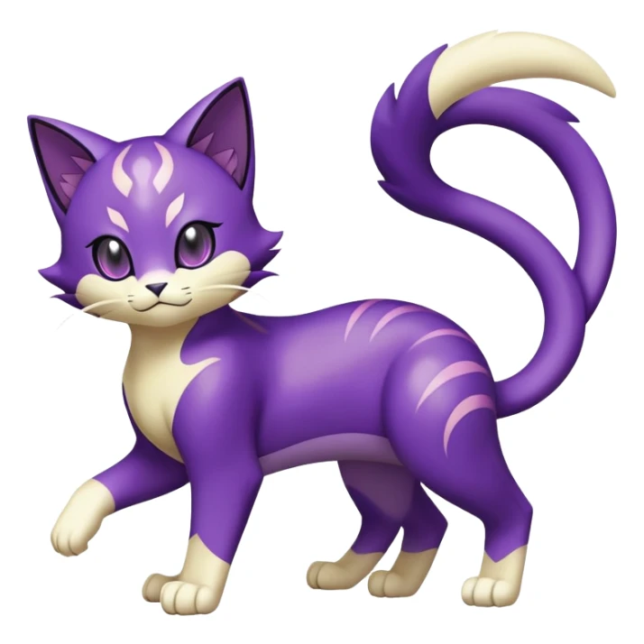 Liepard-Delcatty-Pokémon-Fakémon-hybrid-creature (full body) sticker