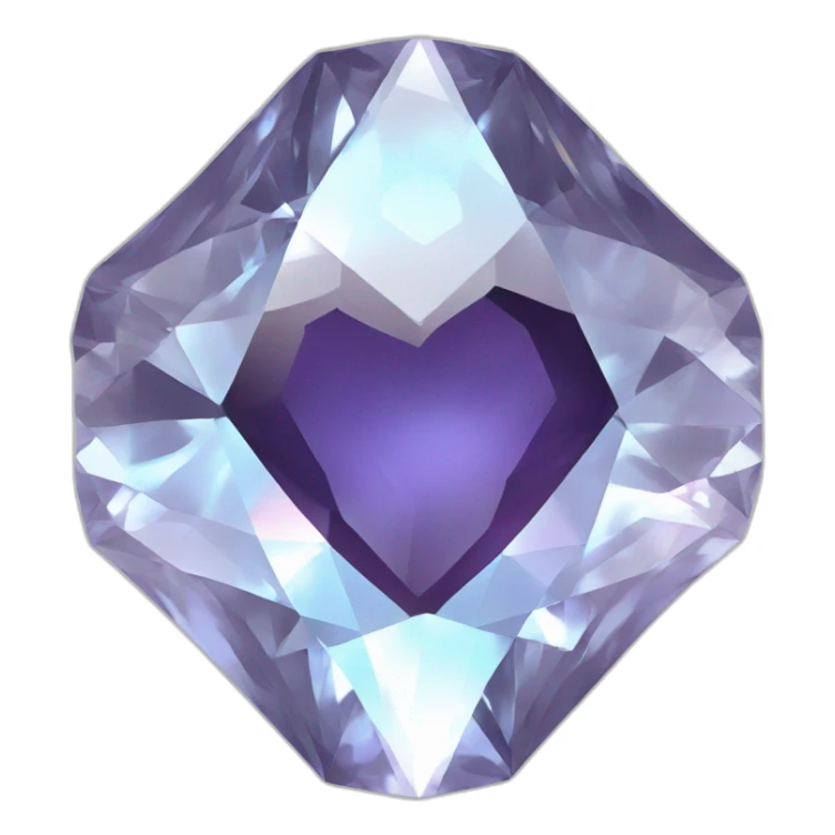 living diamond showing heart sticker