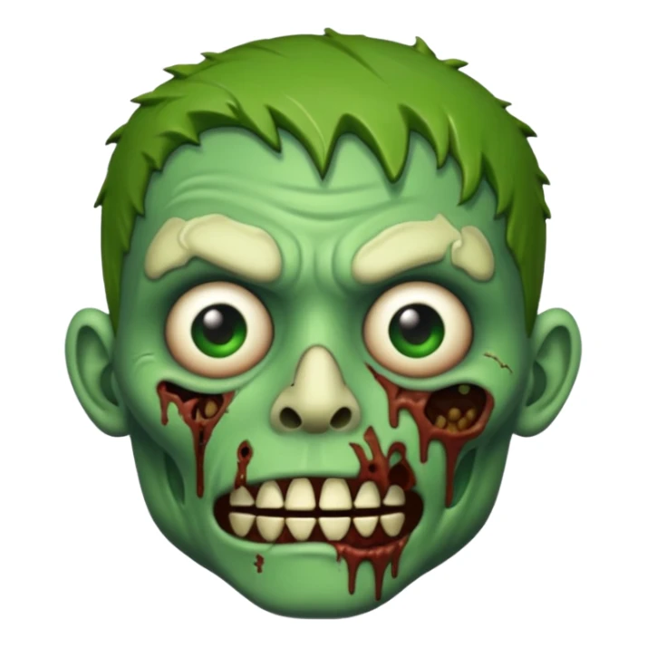 Create a zombie emoji with a taper fade sticker