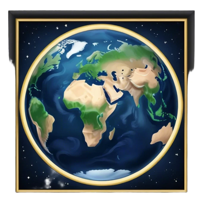 earth, night, countries only shown by their city lights, black sticker