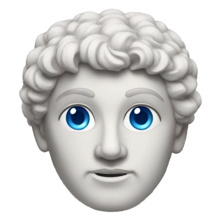Greek statue with blue eyes sticker