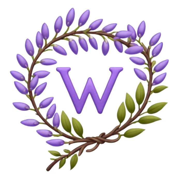 check mark made out of wisteria vine sticker