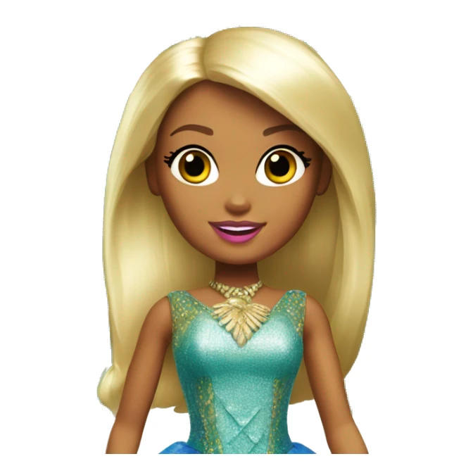 barbie as the island princess with peacock wings sticker