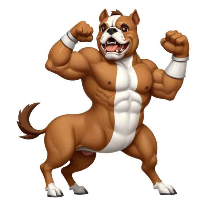 Bronco horse bashing bulldog  sticker