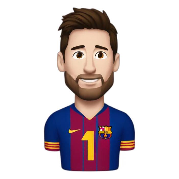 lionel Messi kissing the barcelona badge sticker
