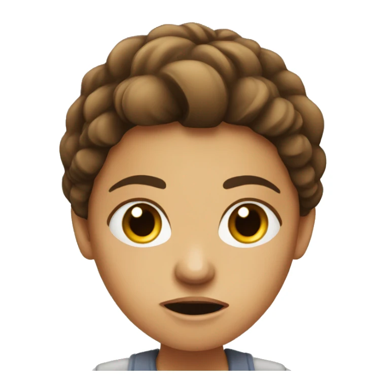 Angry-brown-hair-girl-at-work sticker