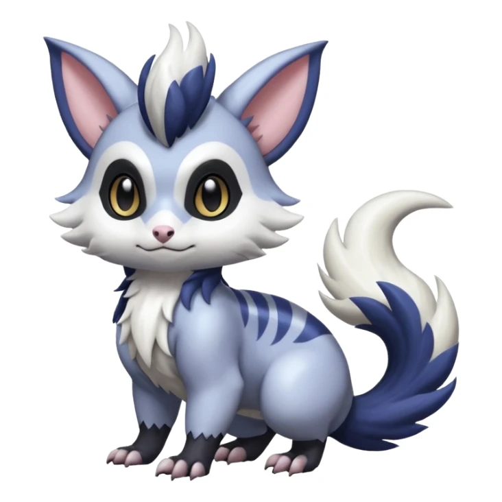 Shiny Furret-Absol-Noibat-Trico-Hybrid (Full body) sticker