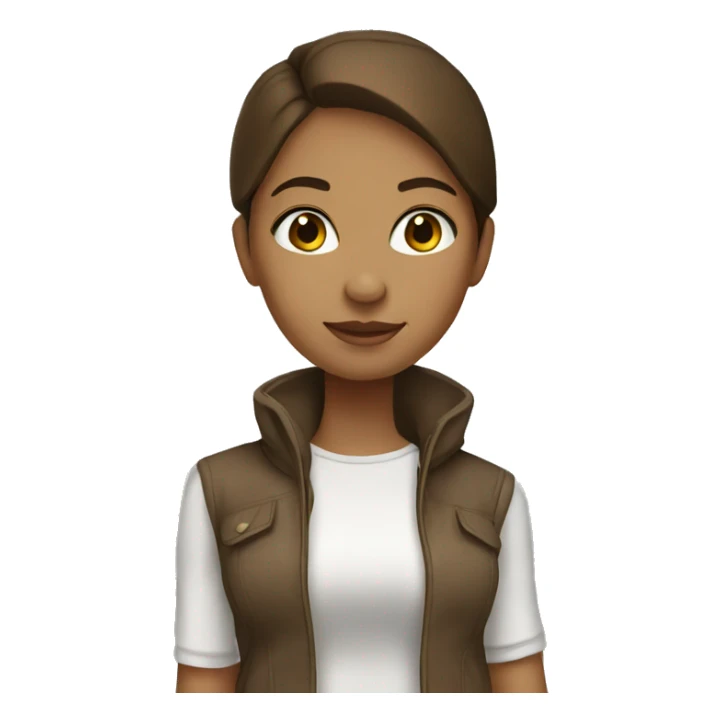 Girl with brown hair and light skin with money sticker