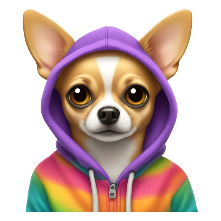 Chihuahua wearing a hoodie sticker