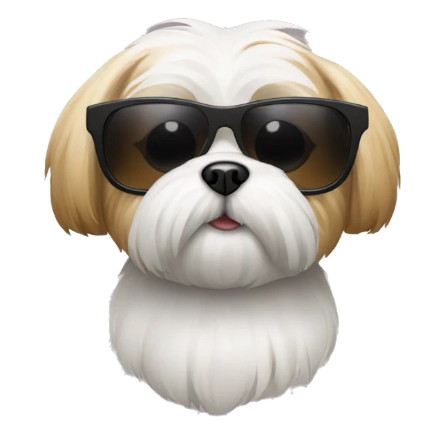 Shi tzu with sunglasses sticker