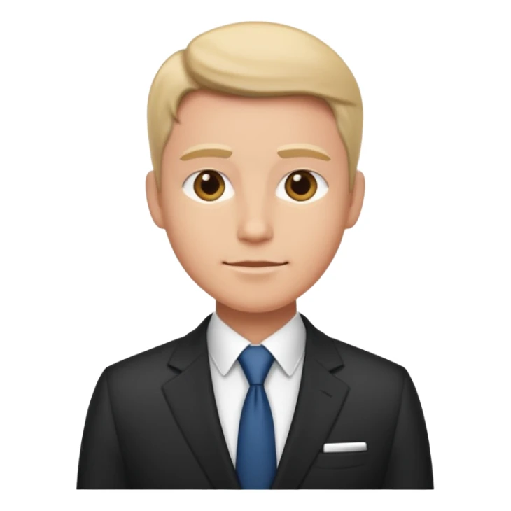 business person wearing a suit with a confident expression sticker