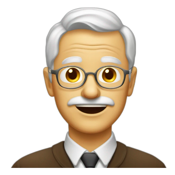 Old man belgium gold hair dinking coffee sticker