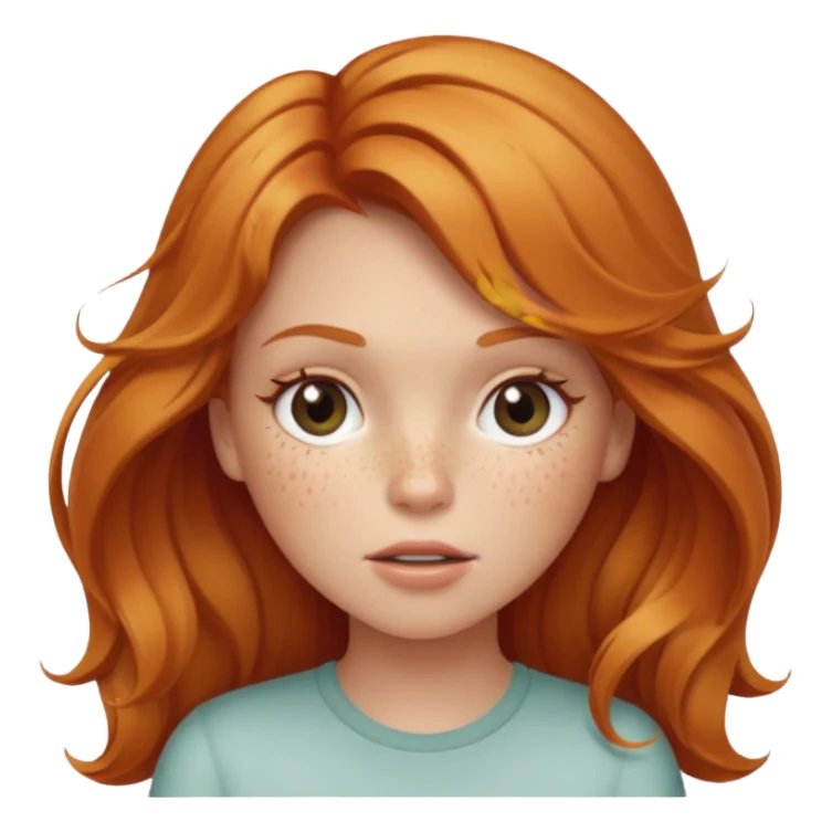 Strawberry blonde girl with a blow out  sticker