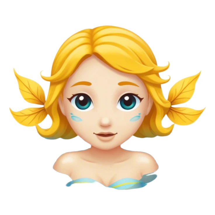 Mystical water nymph swimming  sticker