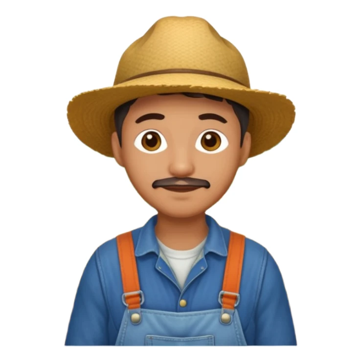 High resolution of  full body farmer sticker