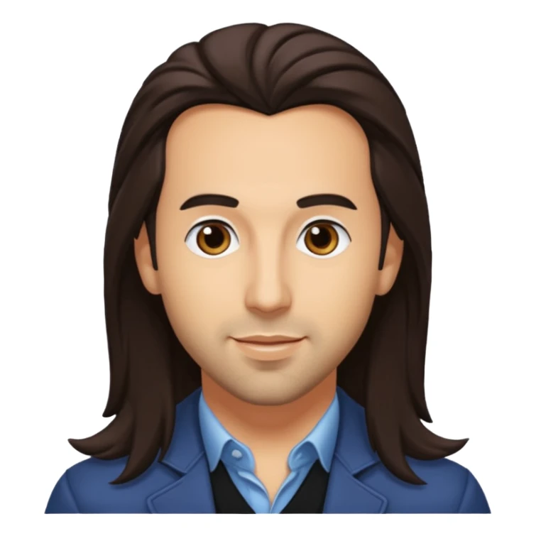 Howie Dorough with dark brown long hair sticker