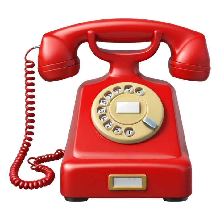 classic telephone in modern emoji style sticker