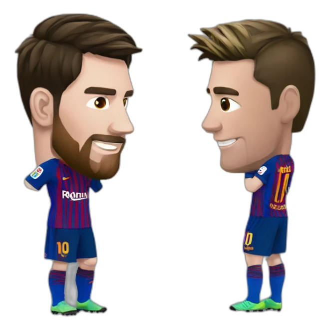 Messi against Cristiano Ronaldo sticker