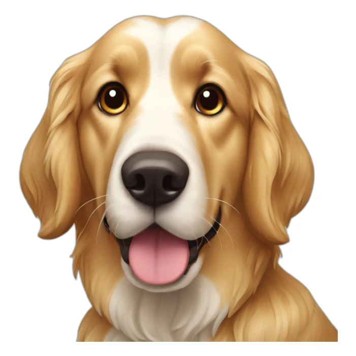 Chien croisé épagneul breton et golden retriver sticker