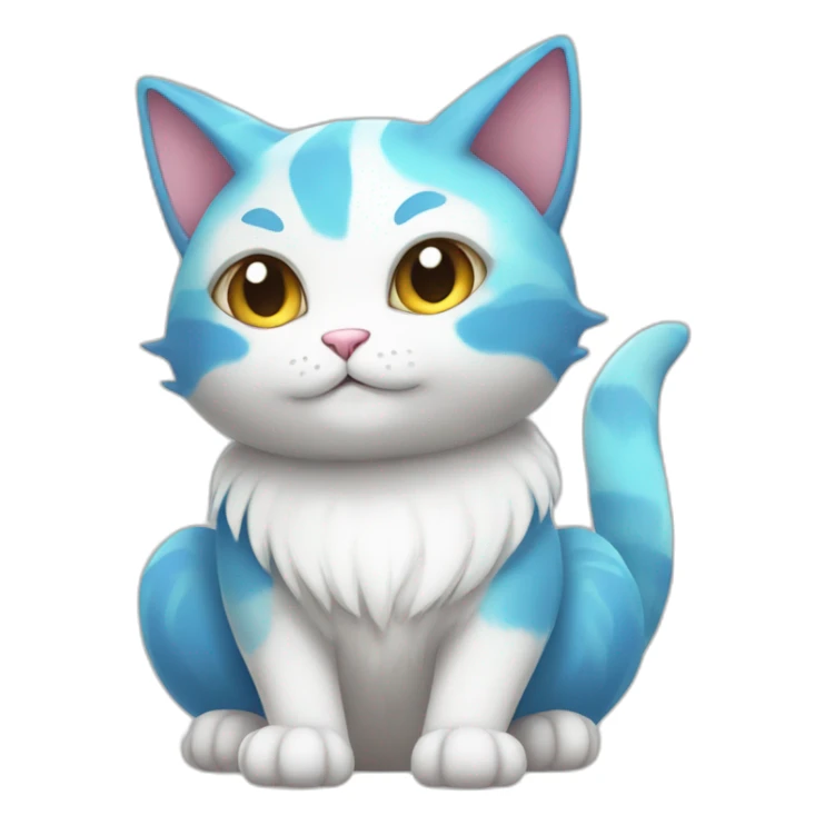 Sitting-bicolor-fairy-type-cat-pokemon sticker