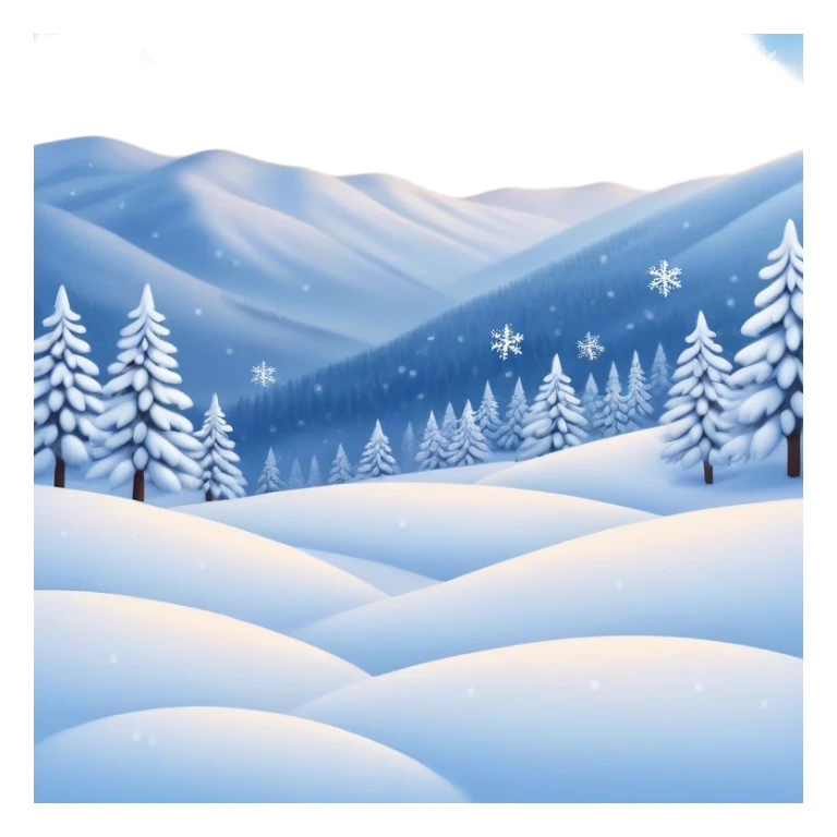 Cinematic Realistic Snow Emoji, Soft and delicate, with fluffy snowflakes drifting gently to the ground. The snow blankets the landscape in a peaceful, serene hush, creating a calm and sparkling atmosphere. Soft glowing outline, capturing the essence of tranquility, winter beauty, and crisp, clean freshness in a scene of falling snow! sticker