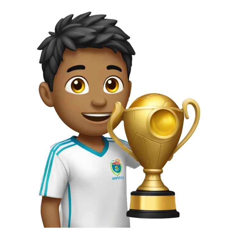 niño levantando la copa  del mundo  sticker