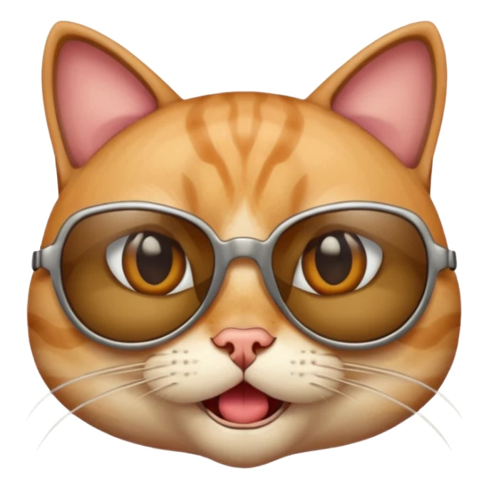 Cat wearing sunglassesCombine the skull with this emoji 😰 sticker