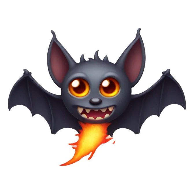 bat with eyes of fire sticker