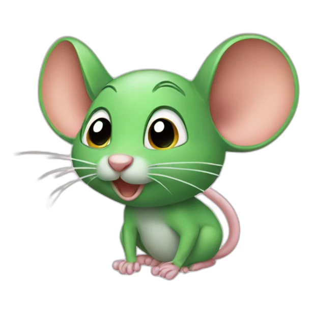 green mouse sticker