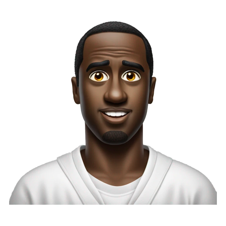 Sean Diddy Combs holding bottles of baby oil sticker