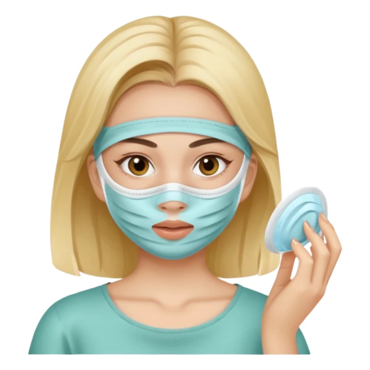an emoji of a girl doing skincare sticker